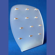 COLGANTE&nbsp;      para 12 unds. con ganchos metálicos<br>Medidas: 135  x  155 mm<br>